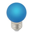 Лампочка светодиодная Volpe LED-G45-1W/BLUE/E27/FR/С