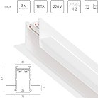 Трек двухконтактный однофазный встраиваемый 3м БЕЛЫЙ для PRO Lightstar 505236 Teta Pro