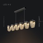 Реечный, рядный светильник ALVARIN L 6 ламп. Цвет Черный Lampatron 7610-21281