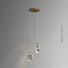 Подвесной светильник AQUILA 2 подвеса. Цвет золото Lampatron 8425-23135