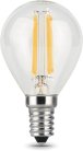 Лампа Gauss 105801211 E14 11W 4100К прозрачная Filament Globe