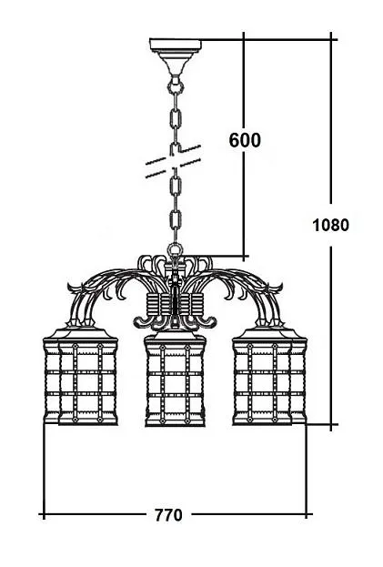 Уличный светильник подвесной Oasis Light 81270/6/16 Gw BARSELONA