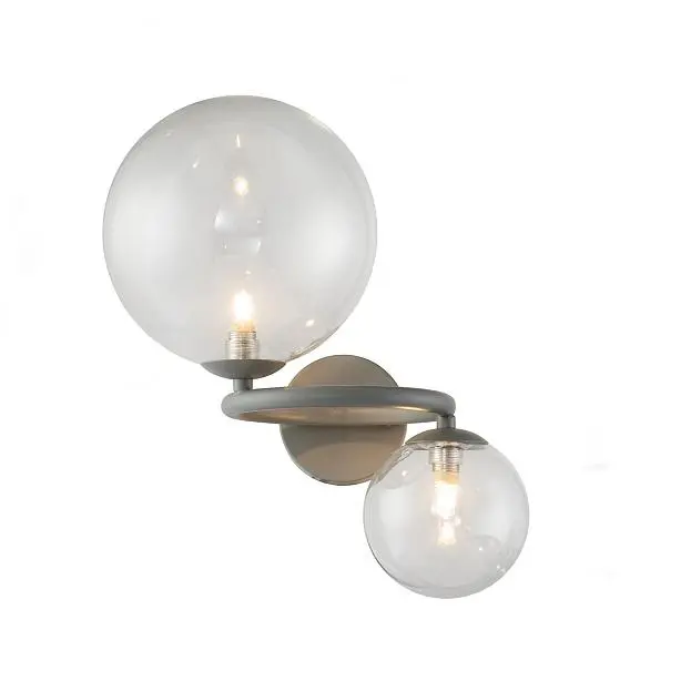Настенный светильник Delight Collection KG1202W-2 grey/clear Wendt Настенный светильник Delight Collection KG1202W-2 grey/clear Wendt