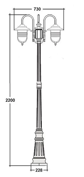 Наземный фонарь Oasis Light 84709B 10 Bl TITAN