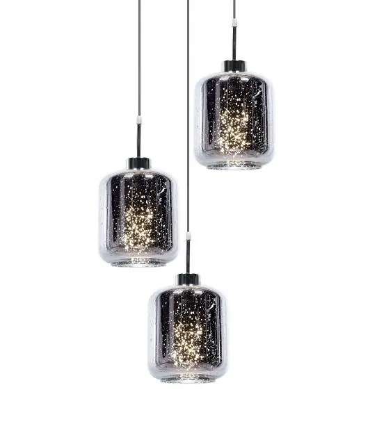 Подвесной светильник Lumina Deco LDP 6811-3 RD CHR Alacosmo Подвесной светильник Lumina Deco LDP 6811-3 RD CHR Alacosmo