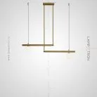 Реечный, рядный светильник BARRA Склад. 2 лампы. Цвет золото. Крепление планка Lampatron 1942-2709