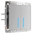 Сенсорный выключатель двухклавишный с управлением по Wi-Fi Werkel W4520606 (серебряный) a048324