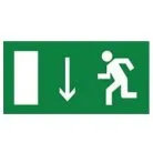 Наклейка самоклеющаяся на светильник Uniel UFS-ULW-K25 ВЫХОД НАЗАД/ВНИЗ