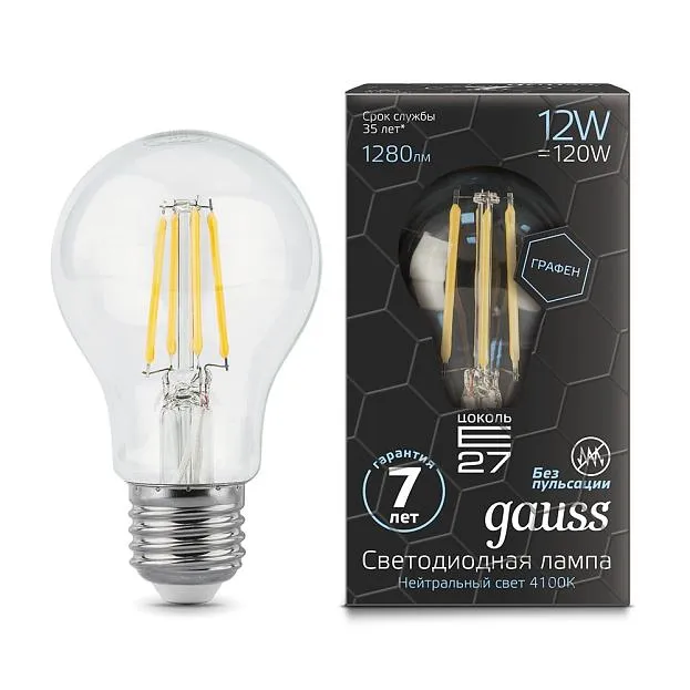 Лампочка светодиодная Gauss 102802212 Filament Лампочка светодиодная Gauss 102802212 Filament
