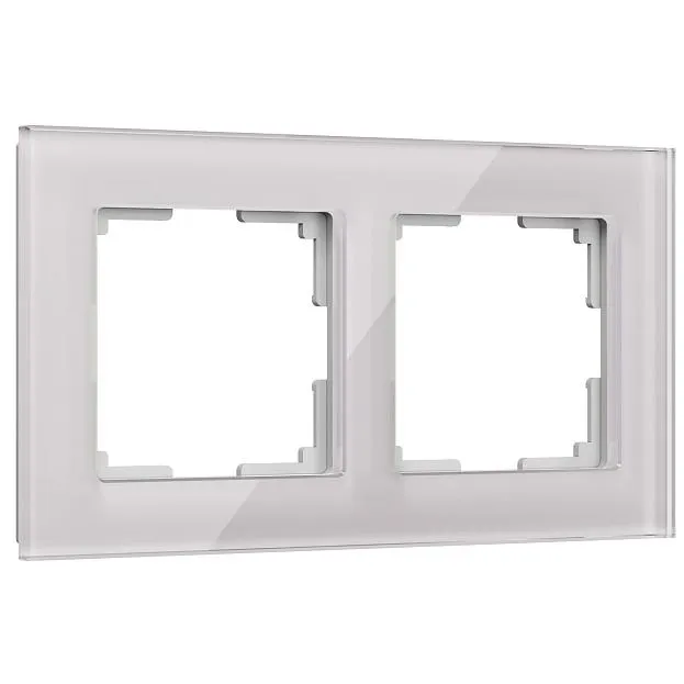 Рамка на 2 поста Werkel W0021117 (дымчатый,стекло) a050895 Favorit