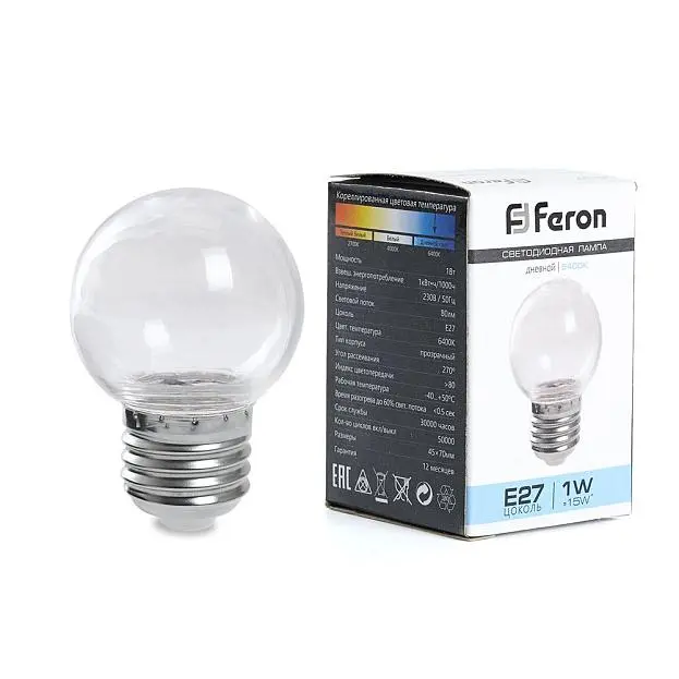 Лампа светодиодная Feron 38119 LB-37 E27 1W 2700K Лампа светодиодная Feron 38119 LB-37 E27 1W 2700K