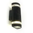 Светильник садово-парковый  Feron 51540.ONE DH1702-P, на стену вверх/вниз, 2*GU10 220-240V, черный пластик