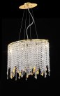 Хрустальная подвесная люстра Lumina Deco LDP 7051-4A GD Aldonea