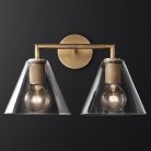 Бра Rh Utilitaire Funnel Shade Double Sconce Brass 123267-22 ImperiumLoft