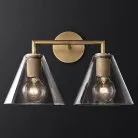 Бра Rh Utilitaire Funnel Shade Double Sconce Brass 123267-22 ImperiumLoft