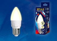 Лампочка светодиодная Uniel LED-C37 7W/WW/E27/FR PLP01WH картон