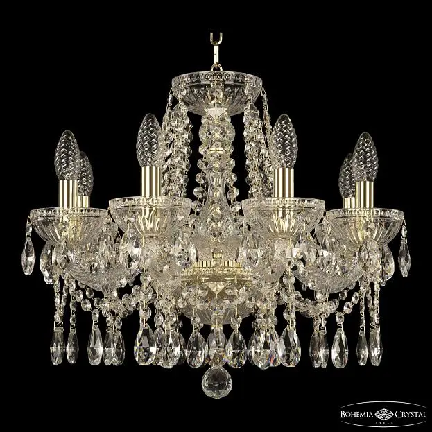 Люстра Bohemia Ivele Crystal 5413/8/165 G Clear/M-1G Люстра Bohemia Ivele Crystal 5413/8/165 G Clear/M-1G