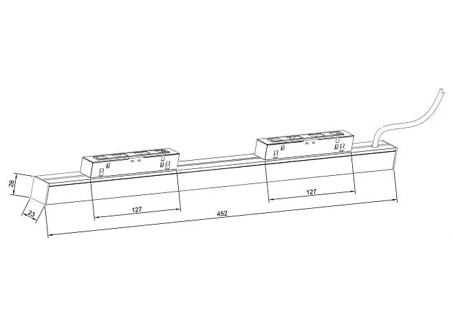 Блок питания устанавливаемый в шинопровод DC 48В 200В Donolux Driver 200W SPACE-Track system W