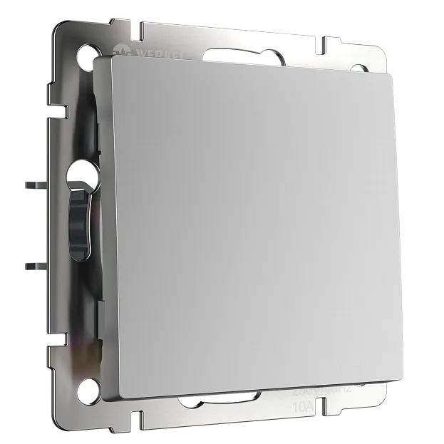 перекрестный переключатель одноклавишный Werkel W1113006 Встраиваемые механизмы серебряные a050894