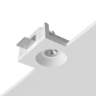 Встраиваемый гипсовый светильник под сменную лампу LeDron LUMI SQ1 125x125 D80