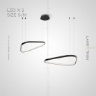 Кольцевые люстры и светильники ZELMER Два кольца. 85 + 108 см Lampatron zelmer-2-m 6830-18769