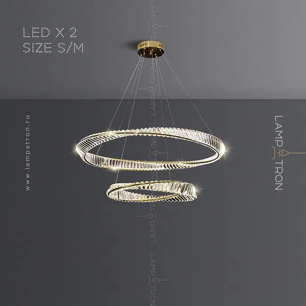 Кольцевые люстры и светильники BERTOLDA X Два кольца. 60 + 100 см Lampatron 6261-23296 Кольцевые люстры и светильники BERTOLDA X Два кольца. 60 + 100 см Lampatron 6261-23296
