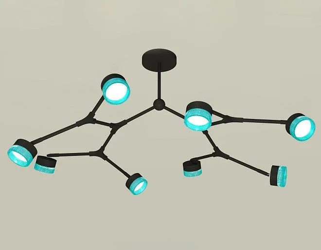 Люстра на штанге Ambrella light XB9060202/8 SBK/BL