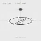 Кольцевые люстры и светильники RAISE 19 плафонов. Цвет черный (гальваника). Lampatron 3091-7625