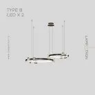 Кольцевые люстры и светильники CAMILIA RING Два кольца. Тип B. Цвет Черный Lampatron 7531-21009