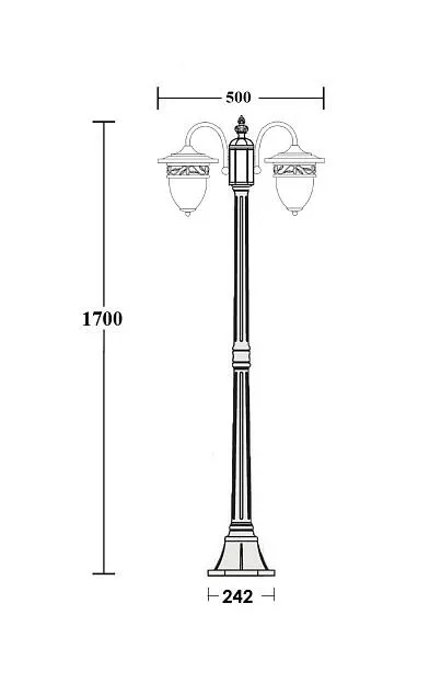 Наземный фонарь Oasis Light 87208LA/18 Gb KRAKOV 1 L
