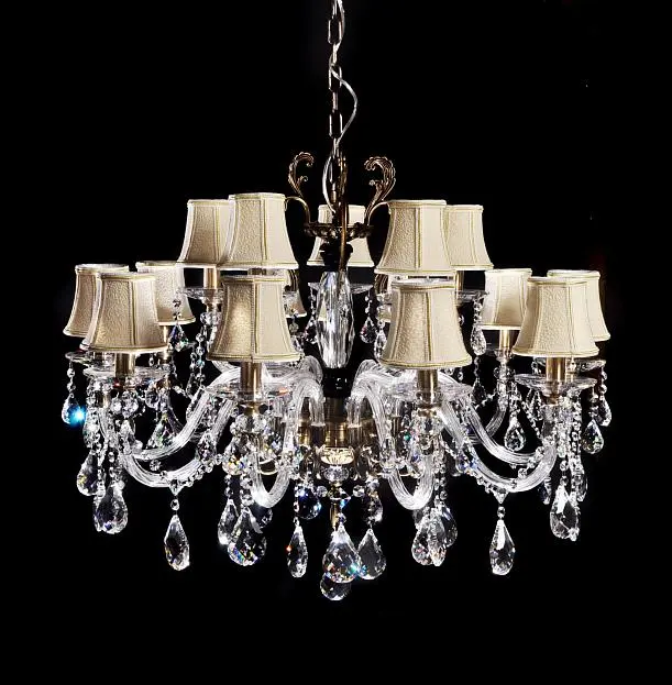 Хрустальная подвесная люстра Lumina Deco LDP 66251-15 Bianca Хрустальная подвесная люстра Lumina Deco LDP 66251-15 Bianca
