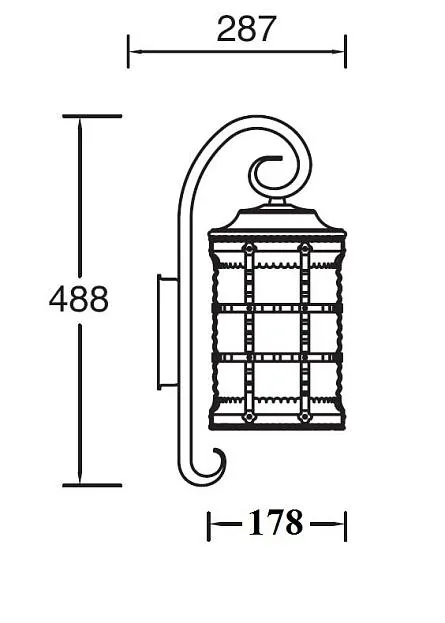 Настенный фонарь уличный Oasis Light 81202/18 Gw BARSELONA
