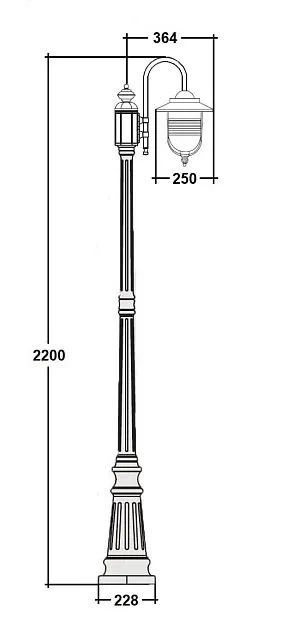 Наземный фонарь Oasis Light 84709 10 PartA Bl TITAN