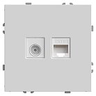 Розетка TV + компьютерная RJ-45 (механизм), STEKKER 49872 RST00-5106-01