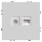 Розетка TV + компьютерная RJ-45 (механизм), STEKKER 49872 RST00-5106-01