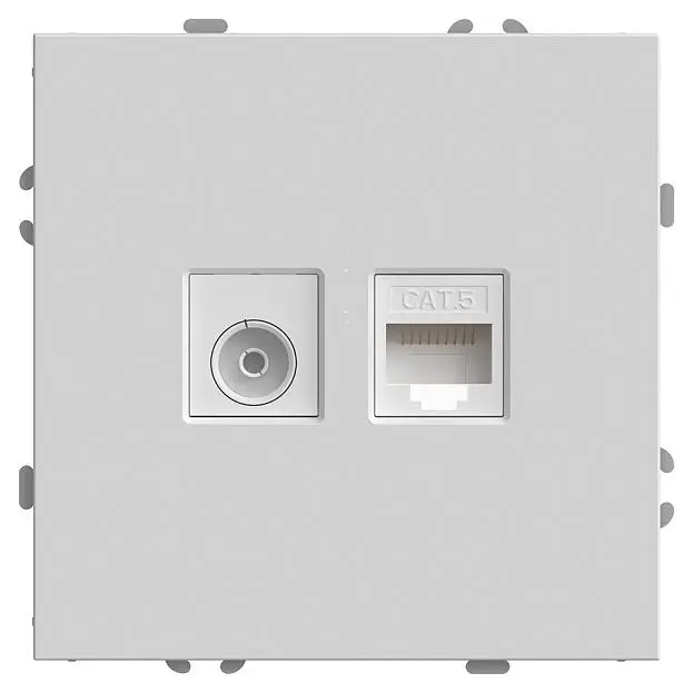 Розетка TV + компьютерная RJ-45 (механизм), STEKKER 49872 RST00-5106-01