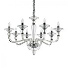 Подвесная люстра Ideal Lux 159980 DANIELI SP8 TRASPARENTE