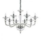 Подвесная люстра Ideal Lux 159980 DANIELI SP8 TRASPARENTE