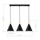 Светильник подвесной Черный/Черный E27 3*40W Evoluce SLE1255-403-03 ARKET