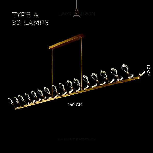 Реечный, рядный светильник GLORIOLE UP DOWN LINE Тип A (Кристаллы — Вверх). 32 LED. Lampatron gloriole-up-down-line-a-32 9126-25976 Реечный, рядный светильник GLORIOLE UP DOWN LINE Тип A (Кристаллы — Вверх). 32 LED. Lampatron gloriole-up-down-line-a-32 9126-25976