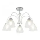 Люстра потолочная с плафонами Arte Milano 321410/5 CR+WH Amalfi Napoli