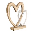 Фигурка Сердца L250, B50, H270 алюминий, дерево, натуральный, никель Eglo 427555 TOMAMAE