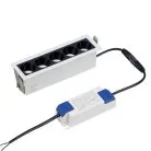 Встраиваемый белый LED светильник с драйвером, линзами, 10Вт, 4000К,  24°, 785лм Vitaluce VT0200063-00