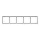 Рамка на 5 постов для розеток и выключателей LeDron 5 Frame PC White