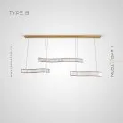 Реечный, рядный светильник BERTOLDA TRIO Тип B. Цвет Латунь Lampatron 7203-19741