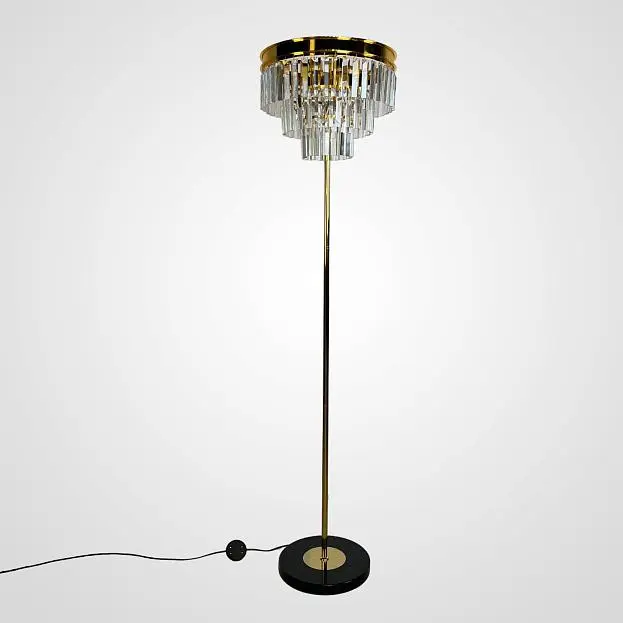 Торшер Rh 1920S Odeon Clear Glass Floor Lamp Gold 241415-22 ImperiumLoft Торшер Rh 1920S Odeon Clear Glass Floor Lamp Gold 241415-22 ImperiumLoft