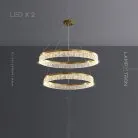 Кольцевые люстры и светильники SABINA Два кольца. 60 + 80 см Lampatron 6027-16042