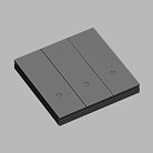Выключатель трехклавишный ZigBee LeDron XZ-ACK103 Black