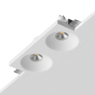 Встраиваемый гипсовый светильник под сменную лампу LeDron LUMI SQ2 111x235 D85