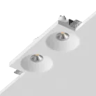 Встраиваемый гипсовый светильник под сменную лампу LeDron LUMI SQ2 111x235 D85